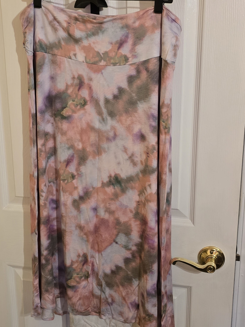 SO Tie-Dye Maxi Skirt - Pink, Purple, Olive